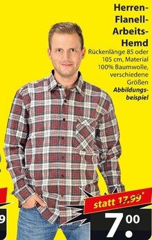 Herren Flanell-Arbeits-Hemd bei famila Nordost in Detmold Herren Flanell-Arbeits-Hemd im Angebot bei famila Nordost Detmold für 7,00 €