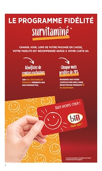 Catalogue Bi1 de la semaine "QUINZAINE DES PRIX ULTRA BAS" avec 2 pages, valide du 19/08/2025 au 31/08/2025 pour Baugy et alentours Prospectus Bi1 de la semaine "QUINZAINE DES PRIX ULTRA BAS" avec 2 pages, valide du 19/08/2025 au 31/08/2025 pour Baugy et alentours