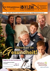 Orthopädiehaus Lenk GmbH Sanitätshäuser Prospekt der aktuellen Woche mit 6 Seiten, gültig von 12.11.2025 bis 31.01.2026, in Großenhain und Umgebung Aktueller Orthopädiehaus Lenk GmbH Sanitätshäuser Prospekt in Großenhain und Umgebung, "Schenken Sie Gesundheit!" mit 6 Seiten, 12.11.2025 - 31.01.2026