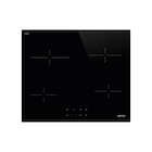 Plaque de cuisson vitrocéramique 4 foyers Smeg coloris noir l.60 x P.51 x H.63 cm à 244,93 € dans le catalogue Castorama