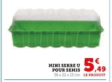 Mini serre pour semis - U en promo chez Super U Saintes à 5,49 €