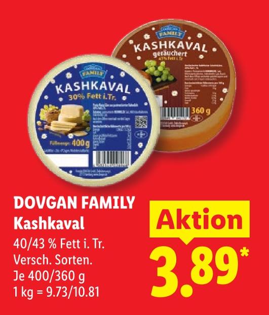 Kashkaval 30% Fett i. Tr.