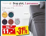 Drap plat, 2 personnes - Today en promo chez Norma Reims à 11,00 €