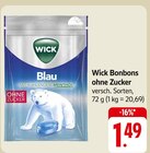 Wick Bonbons ohne Zucker Angebote von Wick bei EDEKA Konstanz für 1,49 €