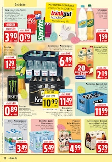 Coca Cola im EDEKA Prospekt "Aktuelle Angebote" mit 28 Seiten (Soest)