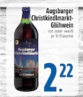 Christkindlmarkt-Glühwein rot im Angebot bei EDEKA in Heidenheim Christkindlmarkt-Glühwein rot Angebote von Augsburger bei EDEKA Heidenheim für 2,22 €
