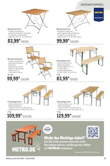 Bierzeltgarnitur im METRO Prospekt "Wochenangebote SCO + Gewinnspiel + Outdoor" mit 75 Seiten (Duisburg)