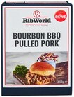 Bourbon BBQ Pulled Pork im REWE Prospekt Bourbon BBQ Pulled Pork von RibWorld im aktuellen REWE Prospekt für 3,99 €