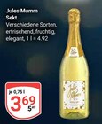 Sekt Angebote von Jules Mumm bei GLOBUS Trier für 3,69 €