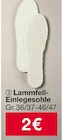 Lammfell-Einlegesohle im Woolworth Prospekt Lammfell-Einlegesohle von  im aktuellen Woolworth Prospekt für 2,00 €