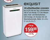 Luftentfeuchter LE2055WES von exquisit im aktuellen V-Markt Prospekt für 159,00 €