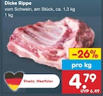 Aktuelle Schweinefleisch Angebote bei Netto Marken-Discount in Remscheid Aktuelles Dicke Rippe Angebot bei Netto Marken-Discount in Remscheid ab 4,79 €