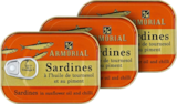 Sardines à l’huile de tournesol et au piment - ARMORIAL en promo chez Lidl Argenteuil à 2,79 €