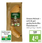 Geräucherte Bio-Fleischwurst bei Marktkauf im Aschaffenburg Prospekt für 4,49 €