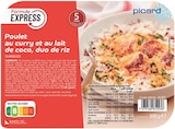 Poulet au curry et au lait de coco, duo de riz - PICARD en promo chez Picard Poulet au curry et au lait de coco, duo de riz - PICARD dans le catalogue Picard