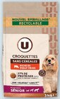 Croquettes sans céréales riche en bœuf pour chien senior - U - Hyper U à Reims Croquettes sans céréales riche en bœuf pour chien senior - U en promo chez Hyper U Reims à 11,99 €