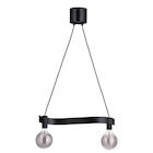 Aktuelle LED-Lampe Angebote bei IKEA in Dresden Aktuelles Lampenaufhängung +LED-Leuchtmittel wellenförmig schwarz/rund Klarglas grau Angebot bei IKEA in Dresden ab 35,97 €
