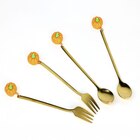 Set de 4 couverts pumpkin en promo chez B&M Set de 4 couverts pumpkin dans le catalogue B&M