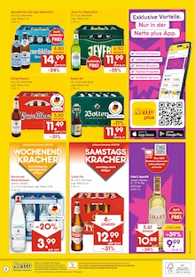 Bier im Netto Marken-Discount Prospekt "DER ORT, AN DEM DU IMMER AUSGEZEICHNETE PREISE FINDEST." mit 2 Seiten (Ratingen)