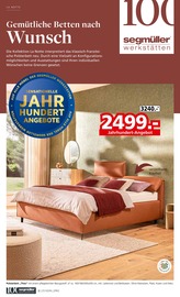 Bett im Segmüller Prospekt in Mannheim Aktueller Segmüller Prospekt mit Bett, "100 Jahre Segmüller Werkstätten", Seite 2