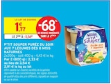 P'tit Souper Purée du Soir aux 7 Légumes dès 8 Mois - Nestlé à 0,56 € dans le catalogue Intermarché Hyper