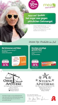 Aktueller mea - meine apotheke Prospekt "Unsere Juli-Angebote" Seite 1 von 4 Seiten für Kulmbach