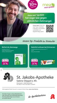 mea - meine apotheke Prospekt der Woche "Unsere November-Angebote" Seite 1, 01.11.2025 bis 30.11.2025 für Eggstätt Aktueller mea - meine apotheke Prospekt "Unsere November-Angebote" Seite 1 von 4 Seiten für Eggstätt