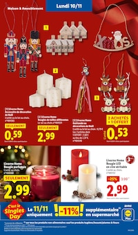 Promotion Décoration Sapin Noël dans le prospectus Lidl, valable du 06/11/2025 au 12/11/2025 Promo Décoration Sapin Noël dans le catalogue Lidl du moment à la page 71