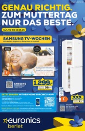 EURONICS Elektromarkt Prospekt der aktuellen Woche mit 11 Seiten, gültig von 08.05.2025 bis 16.05.2025, in Werne und Umgebung Aktueller EURONICS Elektromarkt Prospekt in Werne und Umgebung, "GENAU RICHTIG. ZUM MUTTERTAG NUR DAS BESTE." mit 11 Seiten, 08.05.2025 - 16.05.2025