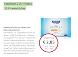2 in 1 wipes 15 Viskosetücher bei LINDA Premiumapotheke im Hennigsdorf Prospekt für 2,85 €