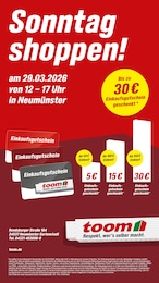 toom Baumarkt Prospekt für Ellerdorf mit 1 Seite toom Baumarkt Prospekt für Ellerdorf: "Sonntag shoppen!", 1 Seite, 29.03.2026 - 29.03.2026