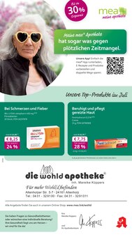 mea - meine apotheke Prospekt der Woche "Unsere Juli-Angebote" Seite 1, 01.07.2025 bis 31.07.2025 für Altenholz Aktueller mea - meine apotheke Prospekt "Unsere Juli-Angebote" Seite 1 von 4 Seiten für Altenholz