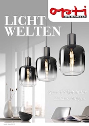Aktueller Opti-Wohnwelt Möbel & Einrichtung Prospekt in Lintig und Umgebung, "Lichtwelten" mit 18 Seiten, 26.07.2025 - 30.09.2025