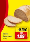 Lidl Neudorf - Mildes Bauernbrot Angebot im Prospekt Mildes Bauernbrot bei Lidl im Neudorf Prospekt für 1,89 €