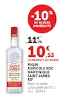 Rhum Agricole AOC Martinique 40° - Saint James - Super U à Orléans Rhum Agricole AOC Martinique 40° - Saint James en promo chez Super U Orléans à 10,53 €