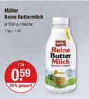 Milch im V-Markt Prospekt Reine Buttermilch von Müller im aktuellen V-Markt Prospekt für 0,59 €