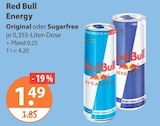 Energydrink im V-Markt Prospekt Energy Original von Red Bull im aktuellen V-Markt Prospekt für 1,49 €