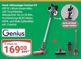 GLOBUS Mühldorf - Hand-/Akkusauger Invictus X9 Angebot im Prospekt Hand-/Akkusauger Invictus X9 bei GLOBUS im Mühldorf Prospekt für 169,00 €