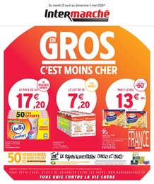 Prospectus Intermarché à Saint-Laurent, "EN GROS C'EST MOINS CHER", 8 pages, 23/04/2024 - 05/05/2024