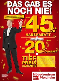 Möbelzentrum Pforzheim Prospekt für Au mit 20 Seiten Möbelzentrum Pforzheim Prospekt für Au: "DAS GAB ES NOCH NIE!", 20 Seiten, 19.09.2026 - 02.10.2026