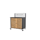 METRO Ratingen - Servierstation mit Drehtüren Ateo, Alu/Eukalyptusholz, 114 x 60 cm, schwarz/natur Angebot im Prospekt Servierstation mit Drehtüren Ateo, Alu/Eukalyptusholz, 114 x 60 cm, schwarz/natur bei METRO im Ratingen Prospekt für 297,50 €