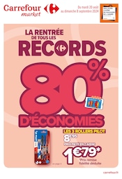 Prospectus Carrefour Market à Mareuil-lès-Meaux, "LA RENTRÉE DE TOUS LES RECORDS", 23 pages de promos valables du 20/08/2024 au 08/09/2024