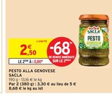 Pesto alla genovese - SACLA en promo chez Intermarché Saint-Denis à 0,80 €