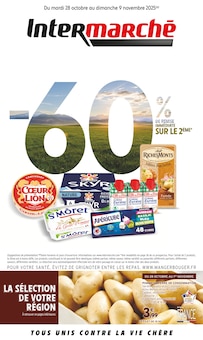 Prospectus Intermarché Super de la semaine "-60% DE REMISE IMMÉDIATE SUR LE 2ÈME" avec 1 pages, valide du 28/10/2025 au 09/11/2025 pour Dannemarie et alentours
