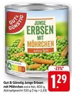 Junge Erbsen mit Möhrchen bei E center im Bruchsal Prospekt für 1,29 €