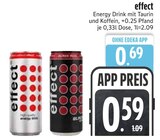 Energy Drink mit Taurin und Koffein im EDEKA Prospekt Energy Drink mit Taurin und Koffein von effect im aktuellen EDEKA Prospekt für 0,59 €