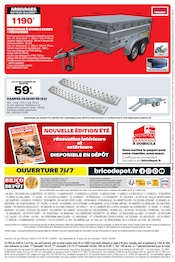 Promos Remorque dans le catalogue "CHANTIERS D'ÉTÉ À PRIX DÉPÔT" de Brico Dépôt Remorque en promo dans le catalogue Brico Dépôt à la page 20