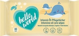 Feucht- oder Öl-Pflege-Tücher von Hello World für 1,59 € bei budni im Angebot Feucht- oder Öl-Pflege-Tücher von Hello World im aktuellen budni Prospekt
