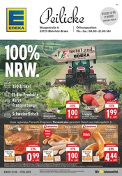 Schweinefleisch im EDEKA Prospekt in Löhne Aktueller EDEKA Prospekt mit Schweinefleisch, "Aktuelle Angebote", Seite 1
