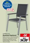 Aluminium-Stapelsessel von Livarno Home im aktuellen Lidl Prospekt